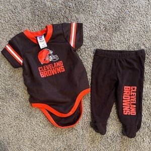 NFL Cleveland Browns Infant Jersey - Orange and Brown, 3-6 months